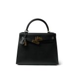 Kelly 28 Sellier Black Epsom Gold Plated A Stamp - Image 7
