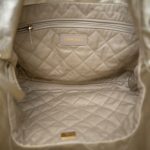 Gold Calfskin Quilted 22 Hobo Bag Small Light Gold Hardware - Image 11