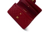 Red Lambskin Quilted Classic Flap Small GHW - Image 13