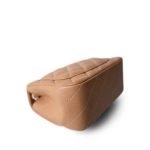 18S Beige Caviar Quilted Mini Square Flap Light Gold Hardware - Image 9