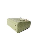 Glossy Green Lady Dior Patent Cannage Small - Image 11