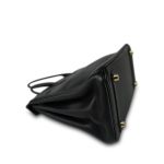 Birkin 25 Black/ Noir Swift Gold Plated A Stamp - Image 16
