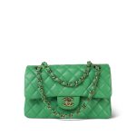 21P Green Caviar Quilted Classic Flap Small Light Gold Hardware - Image 10
