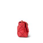 Coral Lambskin Quilted Wild Stitch 19 Flap Small Mixed Hardware - Image 7
