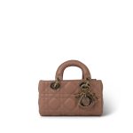 Lady D-Joy Rose des Vents Lambskin Cannage Micro