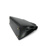 Kelly 28 Sellier Black Box Calfskin Gold Plated U Circle Stamp - Image 19