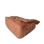 21K Caramel Lambskin Quilted 19 Flap Medium/Large Aged Gold Hardware - Image 8