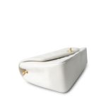 White Lambskin Quilted Diana Flap Medium Gold Hardware - Image 5