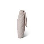 Ivory/Light Beige Caviar Quilted Classic Clutch Silver Hardware - Image 4