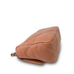 21K Caramel Lambskin Quilted Small 19 Flap Mixed Hardware - Image 8