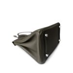 Birkin 25 Vert De Gris Togo Palladium Plated Y Stamp - Image 8