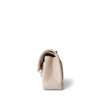 Light Beige/Nude Caviar Quilted Classic Flap Small LGHW - Image 3