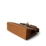 Mini Kelly Sellier Natural Sable Butler Calfskin Gold Plated Y Stamp - Image 9