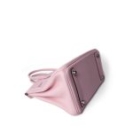 Birkin 25 Rose Sakura Swift Palladium Plated X Stamp - Image 11