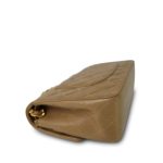 Dark Beige Lambskin Quilted Classic Flap Medium Gold Hardware - Image 7