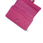 19C Pink Caviar Quilted Classic Flap Medium Light Gold Hardware - Image 12