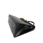 Kelly 28 Sellier Black Box Calfskin Gold Plated Y Circle Stamp - Image 18