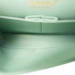 21C Light Green Lambskin Quilted Classic Flap Medium Light Gold Hardware - Image 11