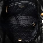 23A Black Calfskin Quilted 22 Hobo Bag Small Aged Gold Hardware - Image 14