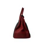 Birkin 35 Black/Red Togo Palladium Plated [N] Stamp - Image 4