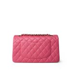 19C Pink Caviar Quilted Classic Flap Medium - Image 4
