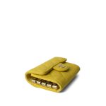 23C Yellow Caviar Quilted Key Holder Wallet Light Gold Hardware - Image 11