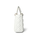 White Lambskin Cannage Lady Dior Small - Image 4