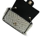 19S Pearl On Flap Mini Rectangular Flap Bag Light Gold Hardware - Image 9