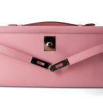 Kelly Cut Clutch Rose Confetti Epsom Palladium Plated R Stamp - Image 14