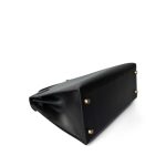 Kelly 28 Sellier Black Box Calfskin Gold Plated Y Circle Stamp - Image 13