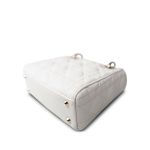 Mini Lady Dior White Lambskin Cannage - Image 6