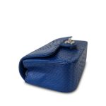 Blue Python Mini Rectangular Flap Silver Hardware - Image 9
