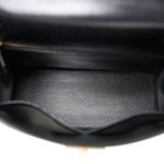 Kelly 28 Sellier Black Box Calfskin Gold Plated Y Circle Stamp - Image 8