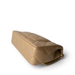 23P Gold Lambskin Quilted Mini Sweetheart Single Flap Bag Aged GHW - Image 8