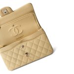 22B Light Yellow Caviar Quilted Classic Flap Small LGHW - Image 11