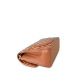 22S Caramel Lambskin Quilted Small Classic Flap Light Gold Hardware - Image 9