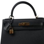 Kelly Sellier 28 Black Epsom Gold Plated B Stamp - Image 5