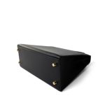 Kelly Sellier 25 Noir Veau Epsom Leather Gold Plated Hardware Y Stamp - Image 11