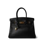 Birkin 30 Black Noir Ardennes Gold Plated (Z) Circle Stamp