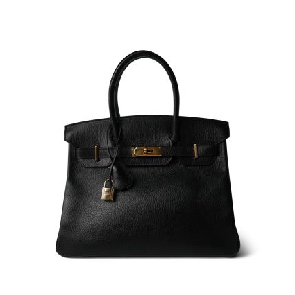 Birkin 30 Black Noir Ardennes Gold Plated (Z) Circle Stamp