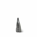 24A Black and White Houndstooth Tweed Quilted Nano Kelly Shopper Aged Gold Hardware - Image 2