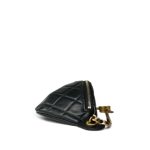 24A Black Lambskin Quilted Waist Bag/ Bumbag Enamel CC Chain Aged Gold Hardware - Image 5