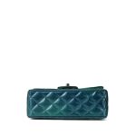 23P Multi Tone Green Patent Quilted Mini Rectangular Flap LGHW - Image 5