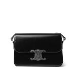 Celine Triomph Teen Black Shiny Calfskin Bag