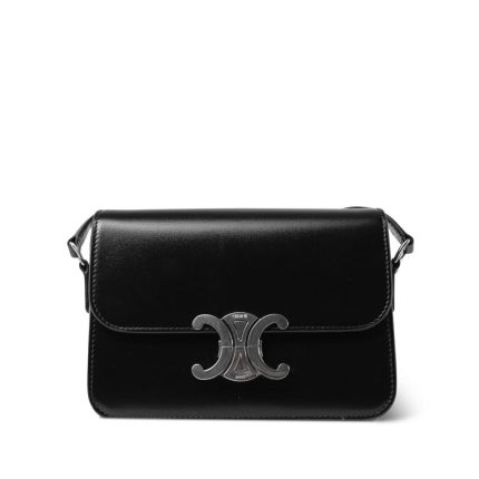 Celine Triomph Teen Black Shiny Calfskin Bag