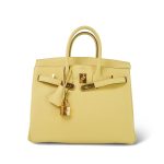 Birkin 25 Jaune Poussin Togo Gold Plated Z Stamp - Image 4