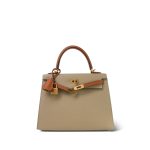 Kelly Sellier 25 Bi-Color Horseshoe (HSS) Trench/Gold Veau Epsom Gold Plated Y Stamp - Image 6