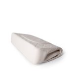 Vintage White Lambskin Quilted Double Flap Medium GHW - Image 8