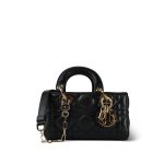 Lady D-Joy Black Lambskin Cannage Micro - Image 9
