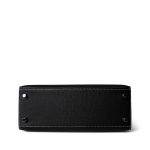 Kelly 25 Sellier Black Chèvre Palladium Plated B Stamp (HSS) - Image 4